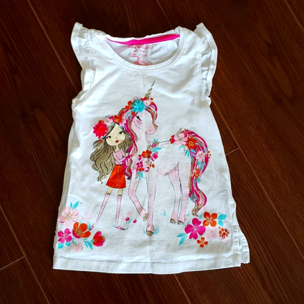 Kids Size 4 Isaac Mizrahi shirt, Unicorn